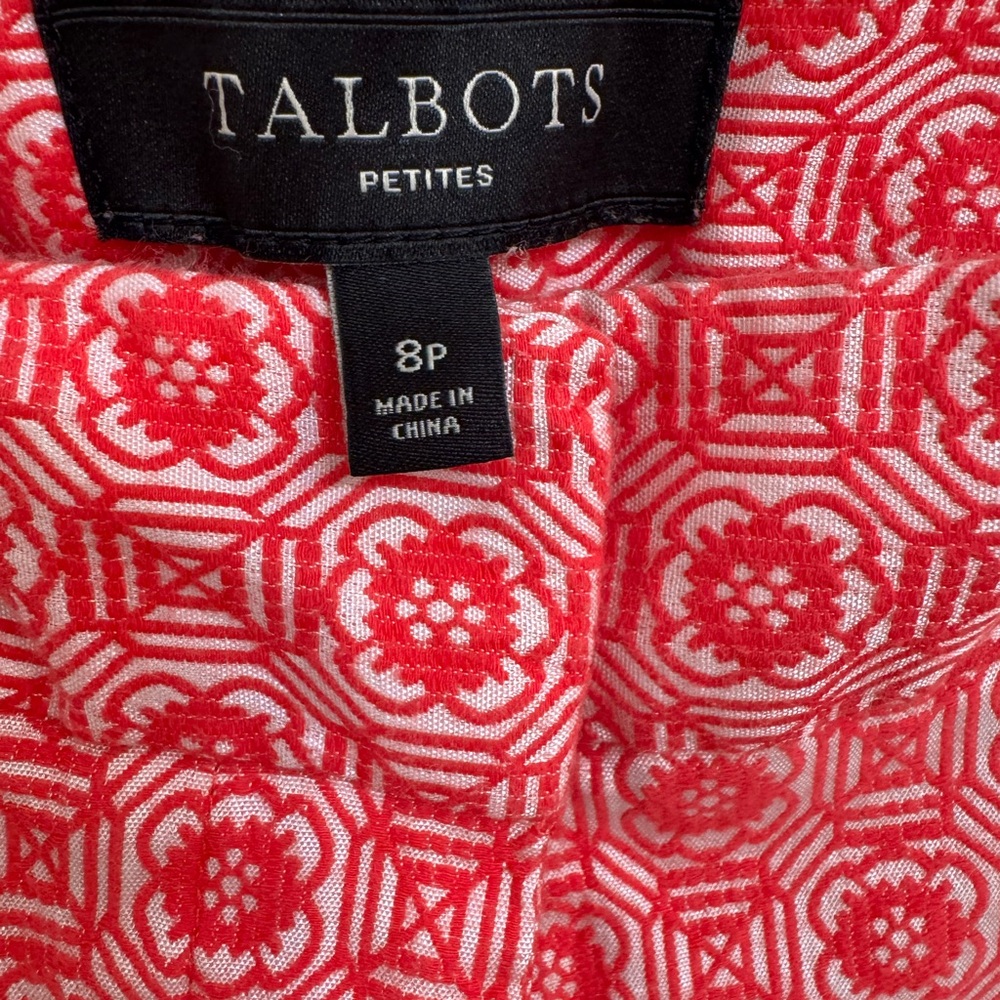 Talbots Fuchsia Embroidered Capris - Picture 2 of 4